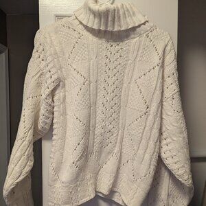 Cable Knit Turtleneck Sweater